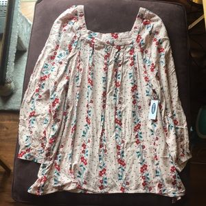 NWT Floral Old Navy Long Sleeve Blouse